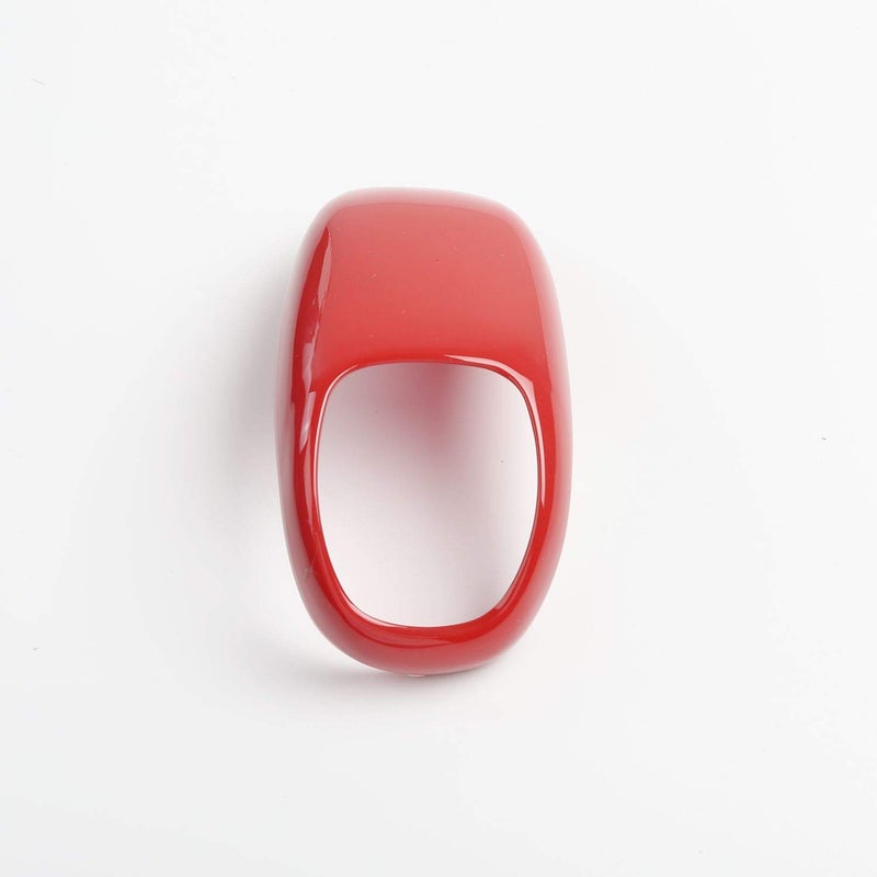 CheroCar Gear Shift Knob Cover Stick Shifter Cap Cover Frame for 2014-2015 Jeep Grand Cherokee, for 2012-2014 Chrysler 300C, Interior Accessories (Red) - Image 3